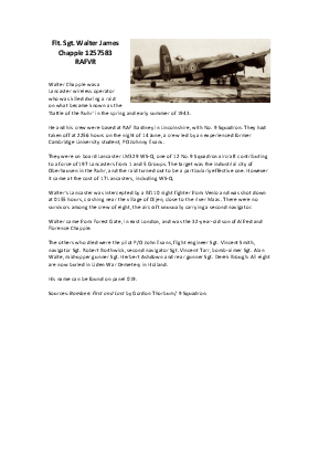 A preview of a PDF biography for Chapple, Walter James